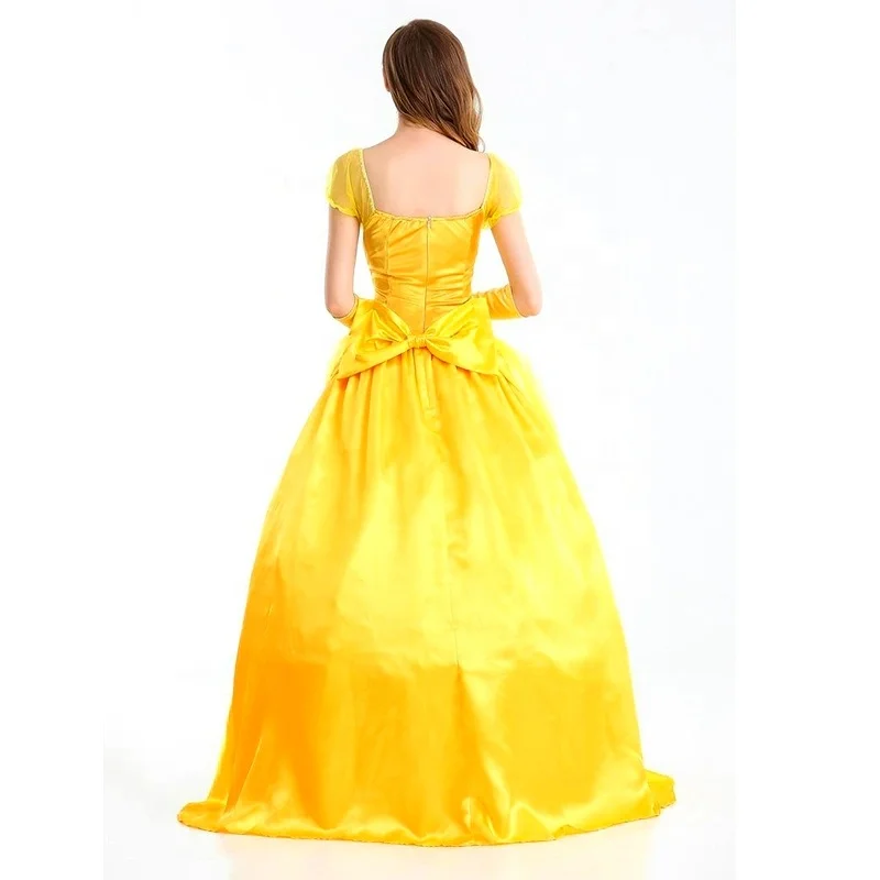 Beauty And The Beast Cosplay Fancy Yellow princess dress for women