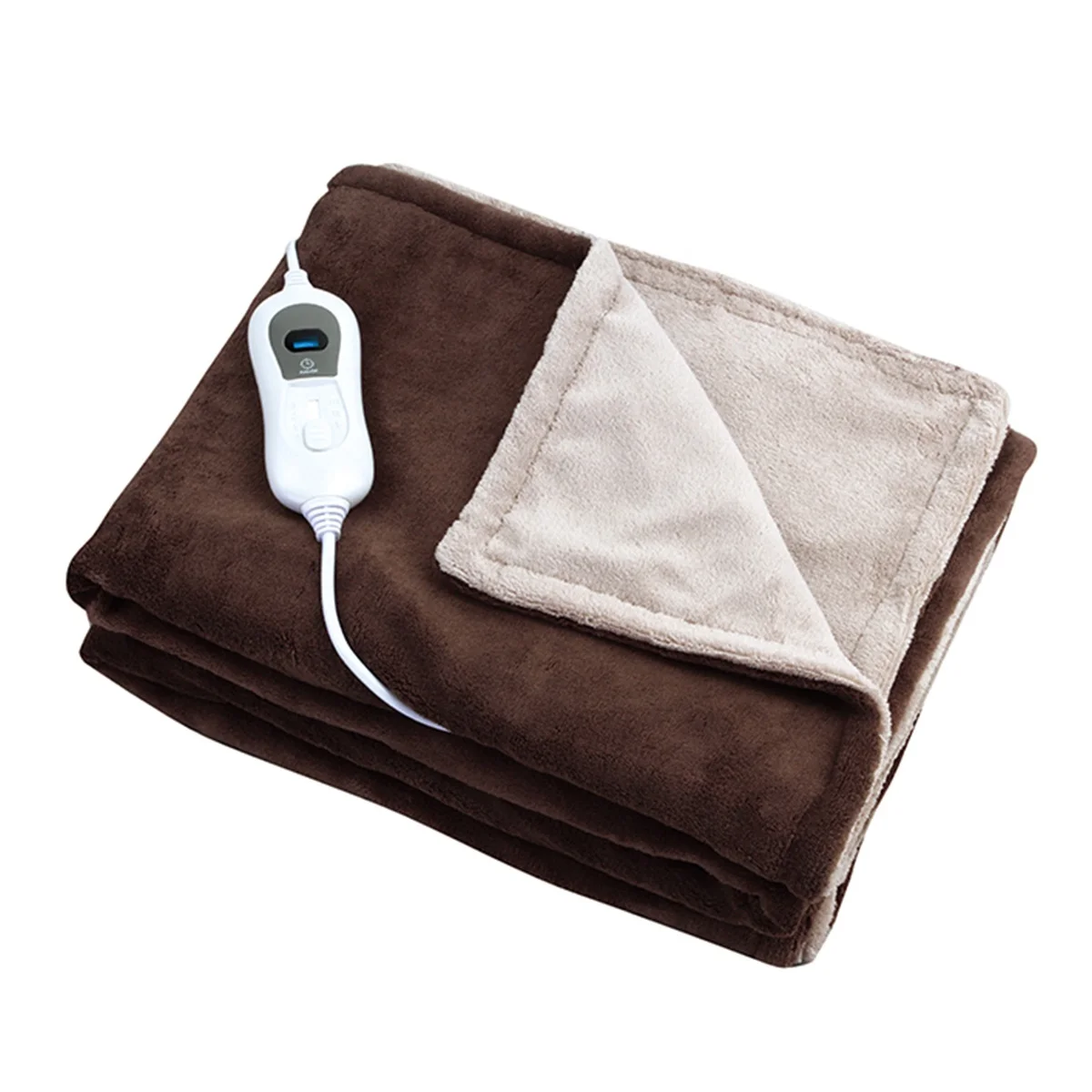 Full Size Super Soft Fleece Reversible Blanket Electric Thermal Heated Blankets For Winter Use