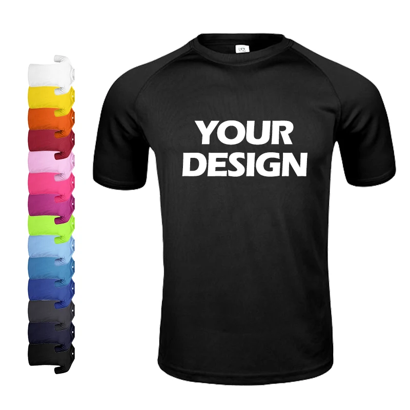 Wholesale custom printing blank t-shirt Mens Clothing Plus Size Plain Sports T Shirt
