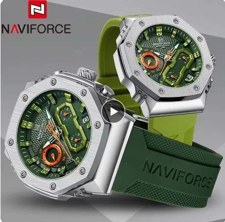 NAVIFORCE 8035 NF8035 Men Watch Quartz Top Brand Luxury Waterproof Chronograph Male Clock Original Women Lady Lover Wristwatch