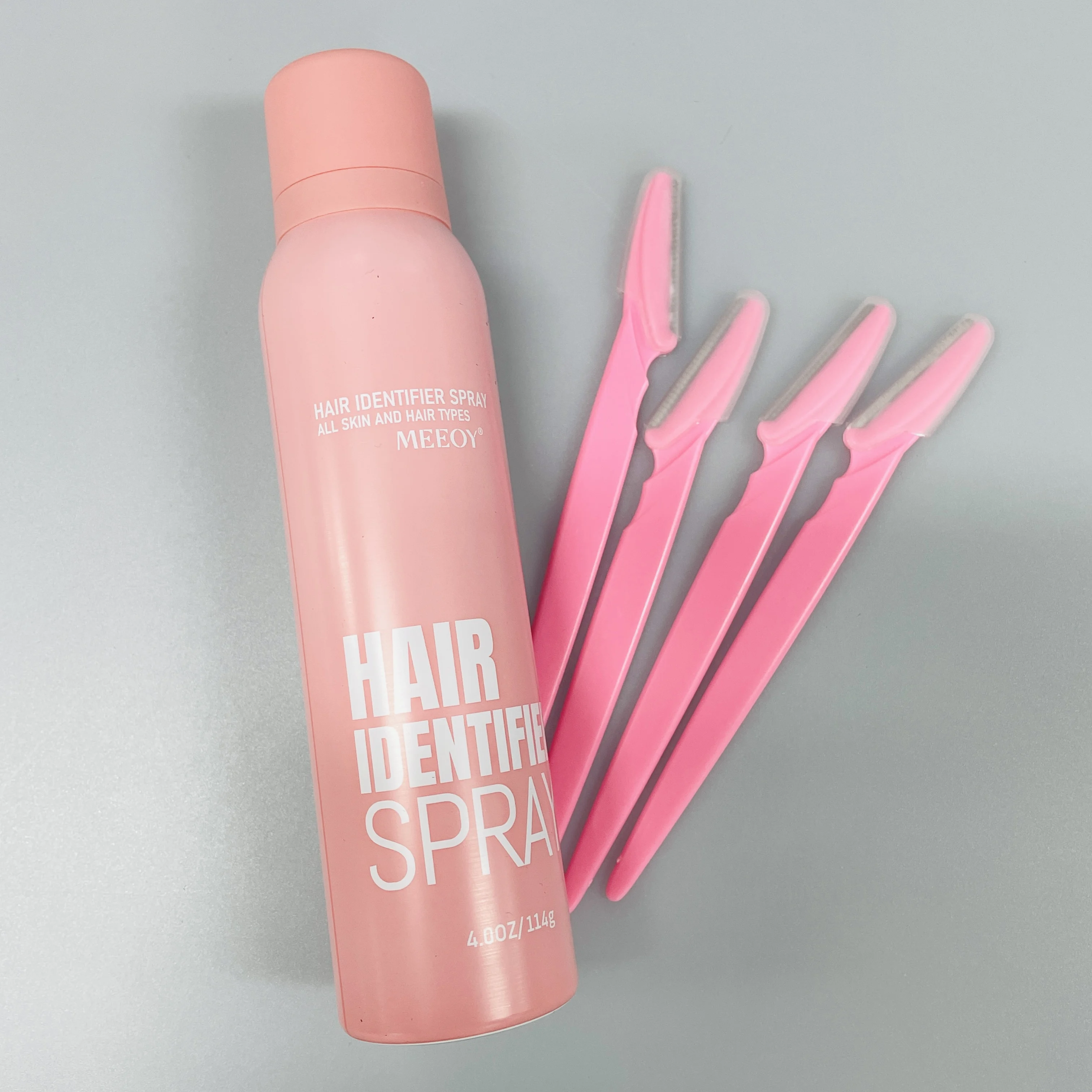 Hair Identifier Spray Shaving Facial Hair Smooth Skin Care Spray with 4 Razors LOW MOQ Private Label Face Care Spray