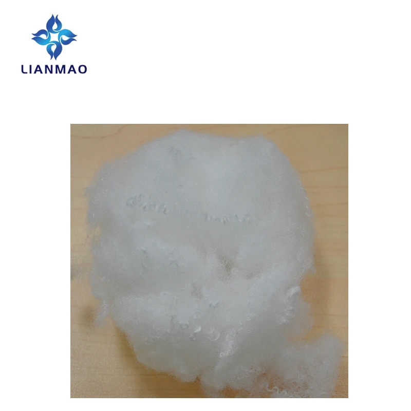 Натуральное низкоплавкое волокно 4Dx51mm, Полиэфирное штапельное волокно LMF, низкоплавкое волокно