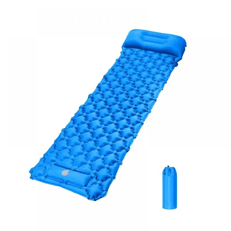Custom Ultralight TPU Inflatable Air Mattress Sleeping Pad Outdoor Camping Mat with Pillow Attached
