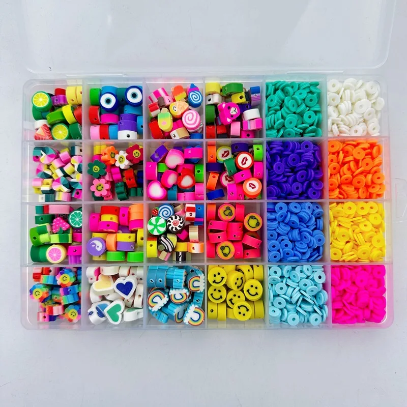 Handmade 2320 Pieces Fruit Clay Beads Polymer Clay Beads Set for DIY Bracelet & Decorative Jewelry Making Accessories