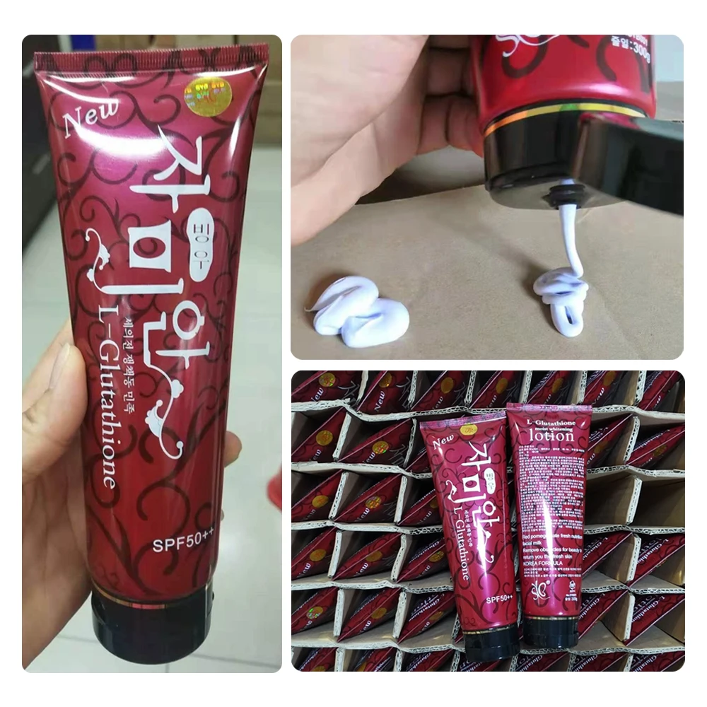 Body Face 300G Korea Brand Effective L-Glutathione With Red Pomegranate Spf 50 Skin Whitening Cream Sunscreen Lotion Sunblock