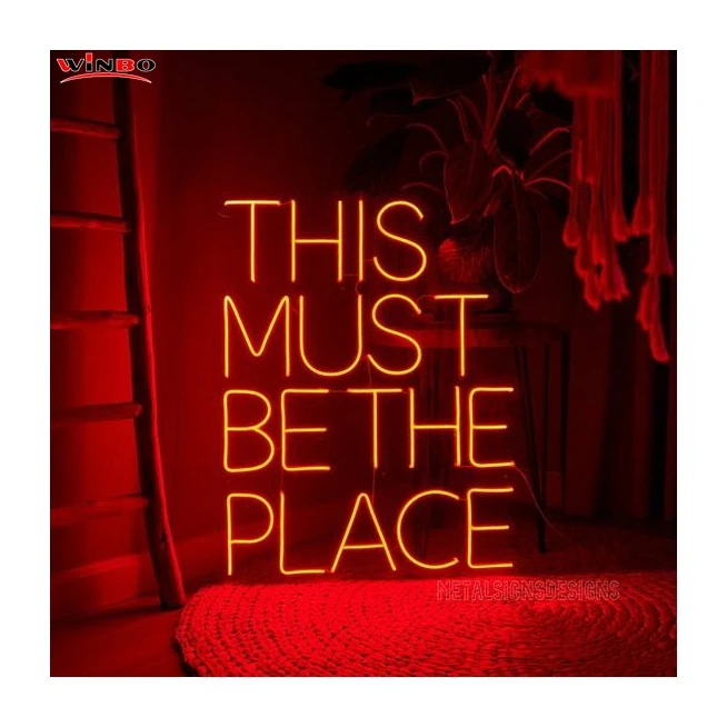 Dropshipping Free Design Custom Led Neon Light Name Custom Drop Shipping this must be the place neon sign