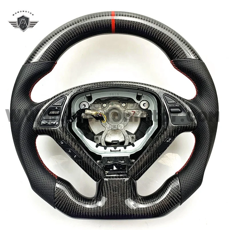 CARBON FIBER STEERING WHEEL CUSTOMIZED FOR INFINITI G25 G25 SEDAN G35 G37 G37 SEDAN G37 IPL G37S G37S COUPE 2007-2013