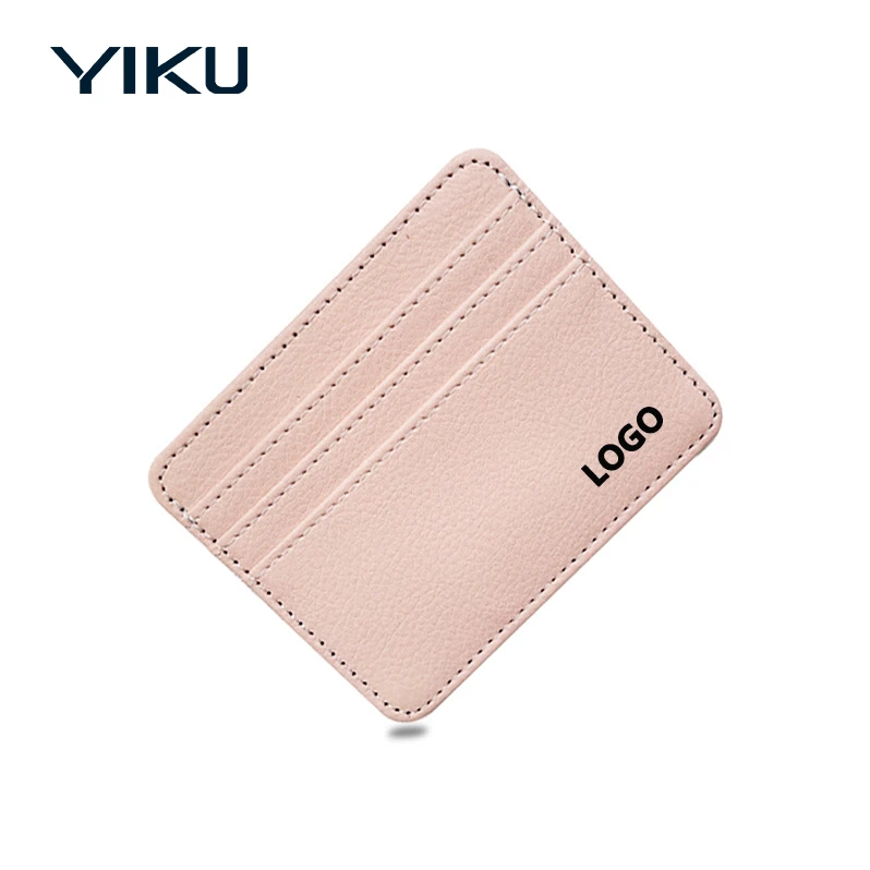 Minimalist GRS PU Slim Wallet Import Duty-Free Custom LOGO Ladies RFID Card Holder Leather Product
