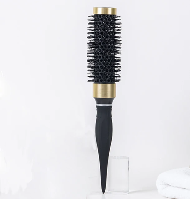 Alibaba in Spanish Aluminum Nylon Round Hairbrush With Plastic Handle