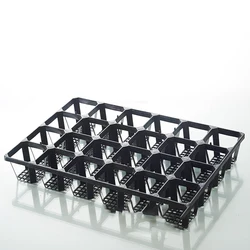 66 286 24 Holes Nursery Pot Cactus Plant Pot Garden Plastic Black Succulents Planter Pots Seedling Tray