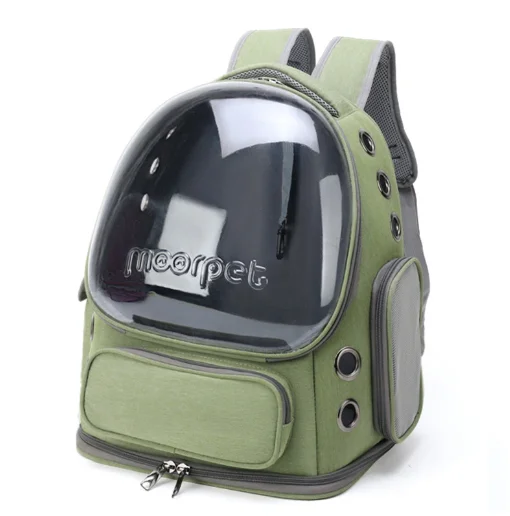 Spacious Transparent Window Portable Pet Carrier for Outdoor Travel