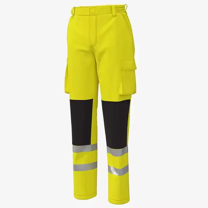 Windproof Waterproof Knee Pad Workwear Pants Men Hi Vis Work Pans for Traffic Transports Work Uniform