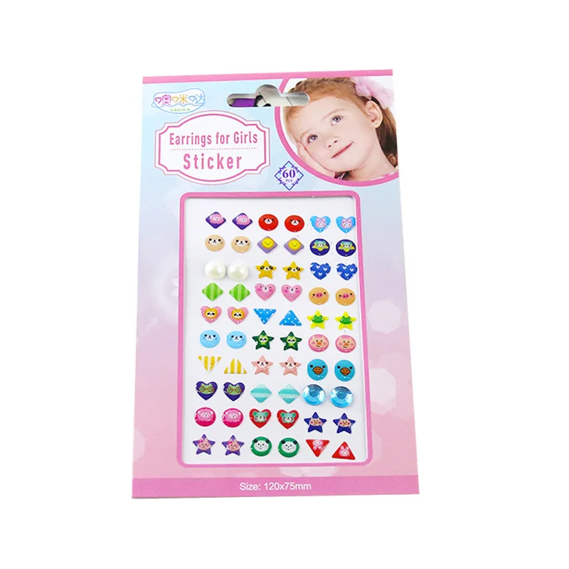 Fashion Epoxy sticker earring decoration for girls  DIY gem  nail sticker customize nail sticker