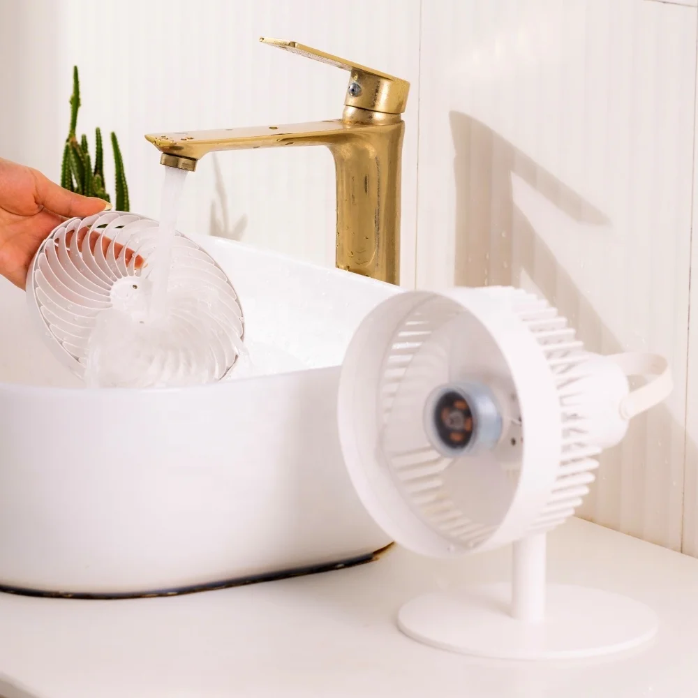 Rechargeable Desk Fan Lamp with Remote Control | 4000mAh Circulator Portable Fan 2024 for Portable & Wearable Fans