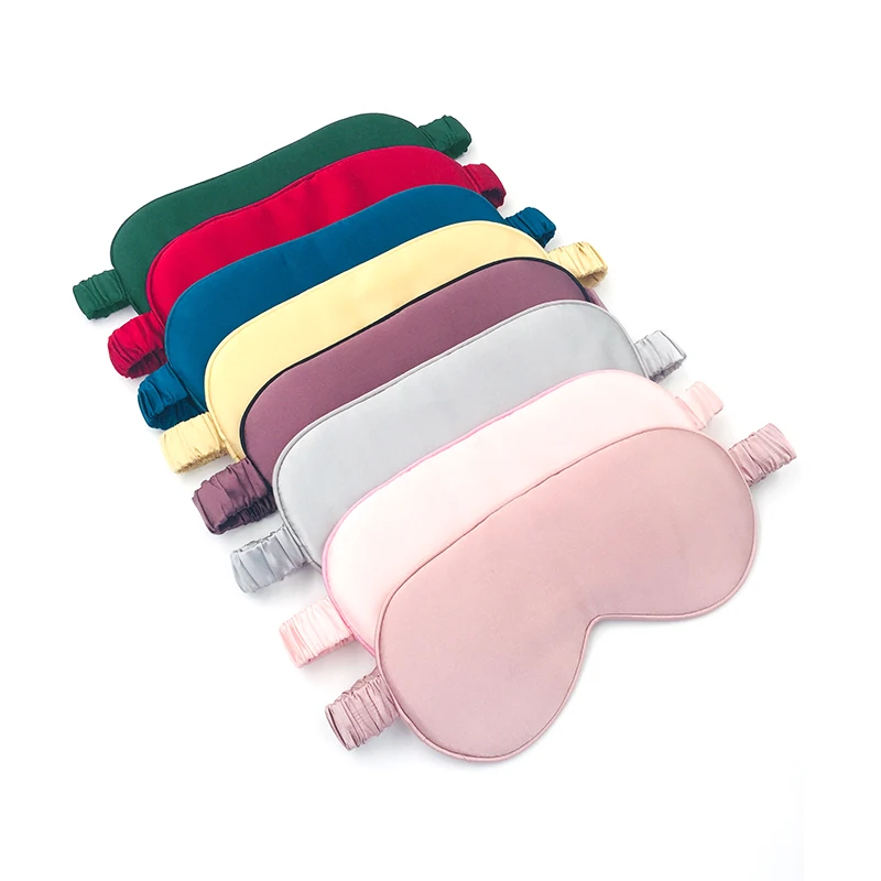 Wholesale Custom Logo 19MM 22MM 100% Night Mulberry Sleep Eye Cover Eyemask Sleeping Silk Eye Mask