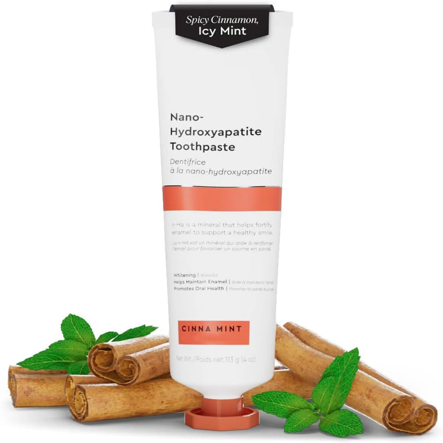 OEM Fluoride Free Toothpaste Nano Hydroxyapatite & Whitening Oral Care Cinnamon Mint Flavor Remineralization Toothpaste