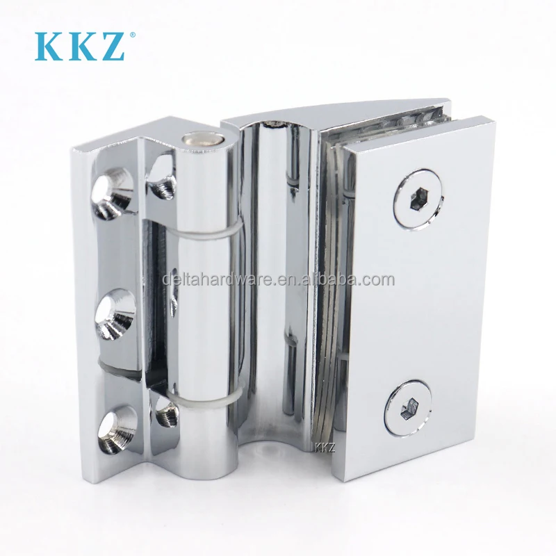 KKZ Manufacture Small Shower Doors Glass To Wall Installation Adjustable Angle Folding Inelastic Pivot Hinge