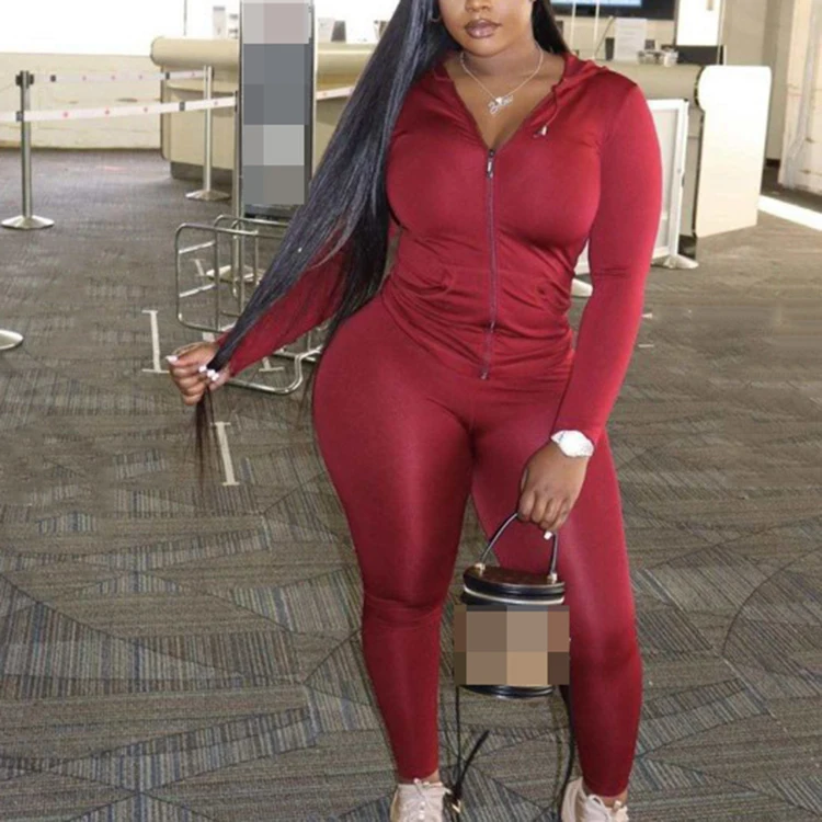 New design hoodies tracksuit 2 piece set track suit for women