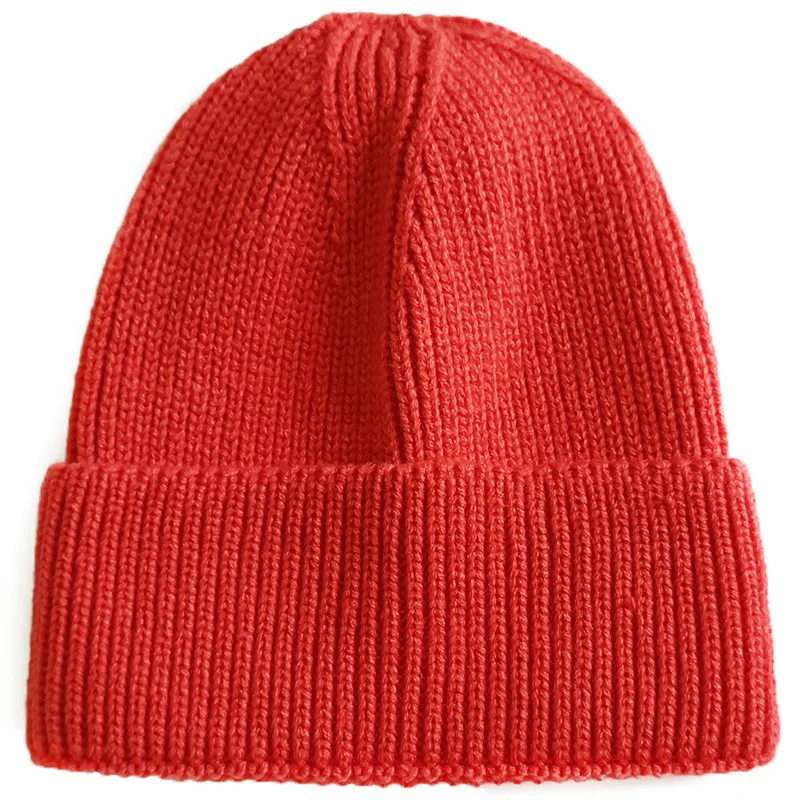 Wholesale Fashionable Lady and Girls  Solid Color Warm Winter Beanie Knitted Hats