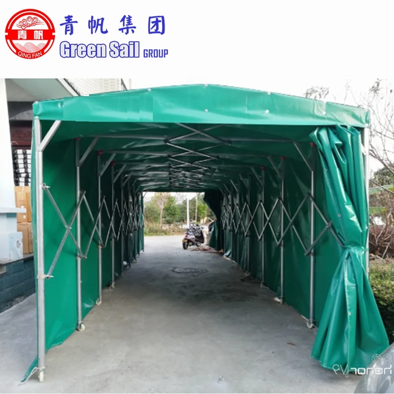 No MOQ 5mx2.5m or customized Multifunction PVC Tarpaulin Steel Frame Sliding Foldable Tent Garage