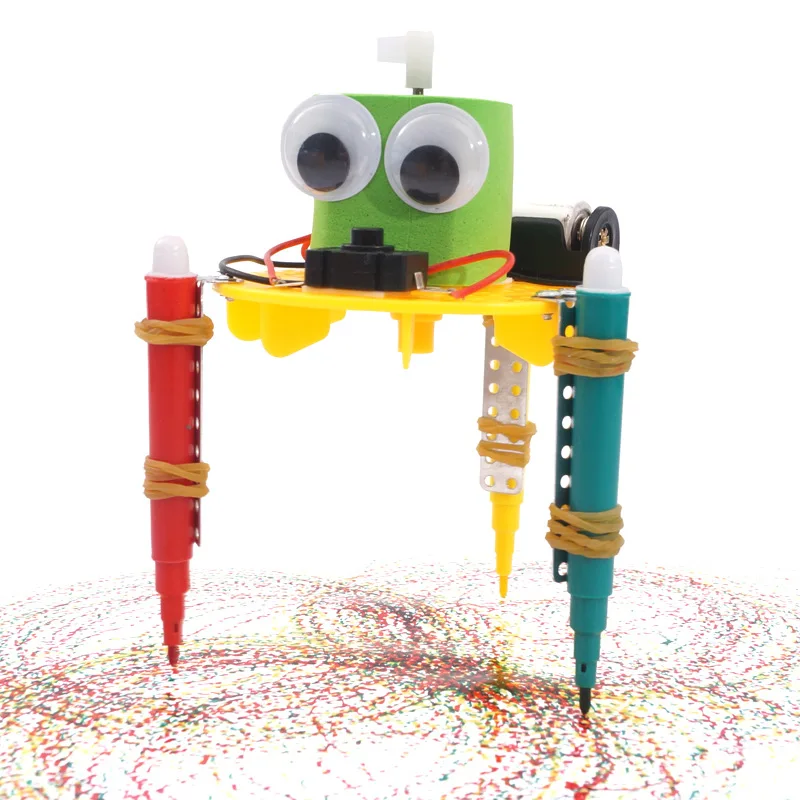 Build your own Graffiti doodling Robot Kids Toy Electronic DIY Kit