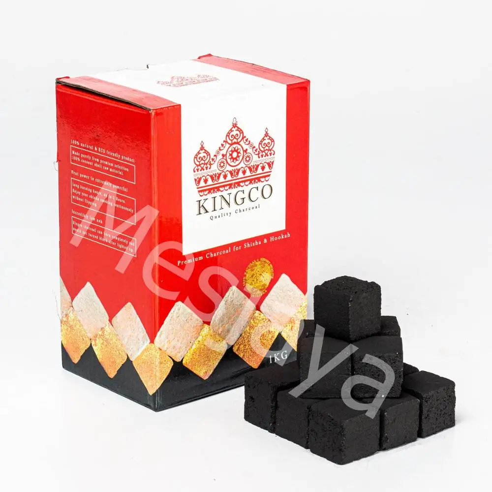 Кокосовый брикетный уголь KINGCO 25 мм для кальяна