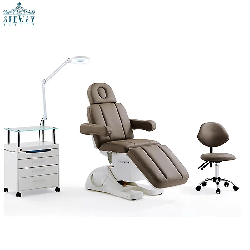 Luxury Electric Facial Beauty Bed Medical Spa Massage Treatment Bed Shampoo Bed for Salon Use