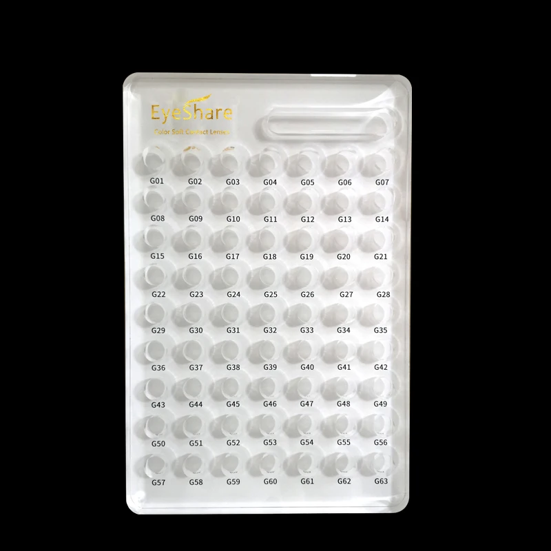 Фабрика Eyeshare оптические Бесплатные контактные линзы дисплей доска магазина примерка на поднос для воды реквизит акриловые цветные контактные линзы для хранения