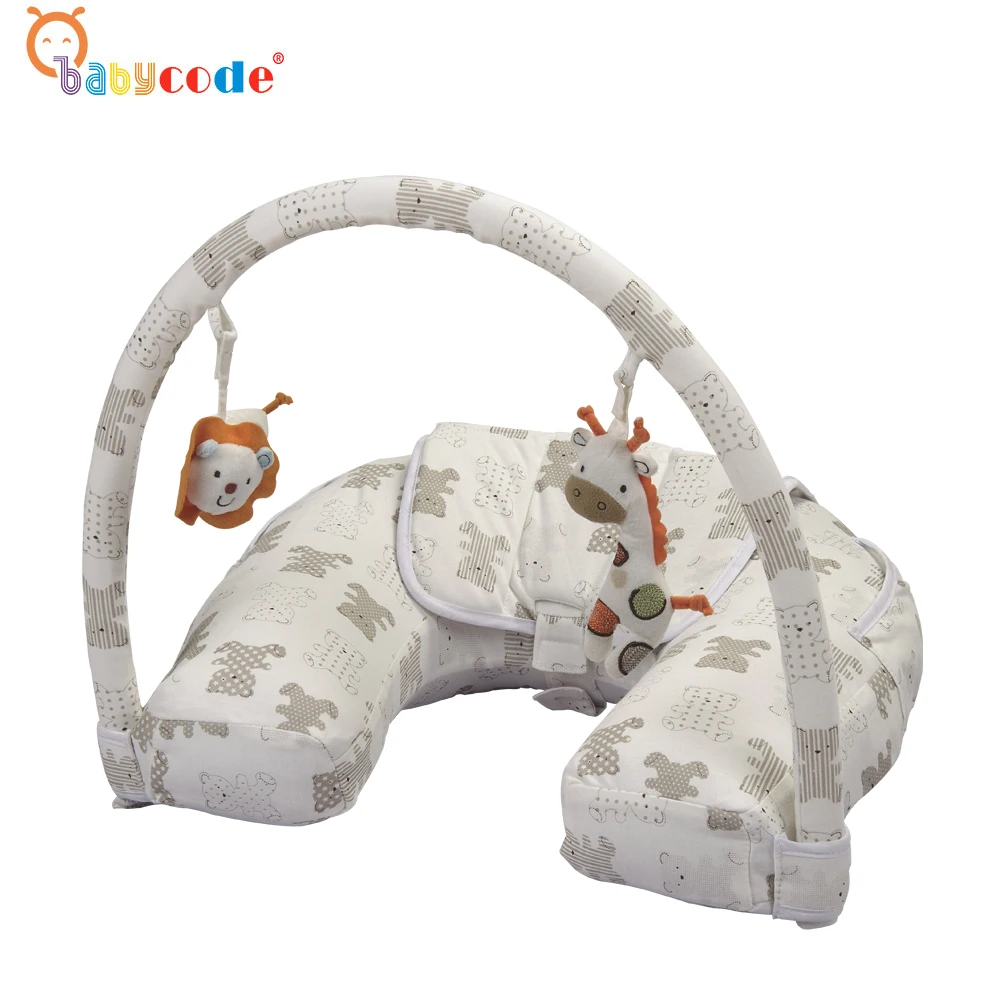 Multifunctional 100% cotton 3 in 1 baby play nursing pillow