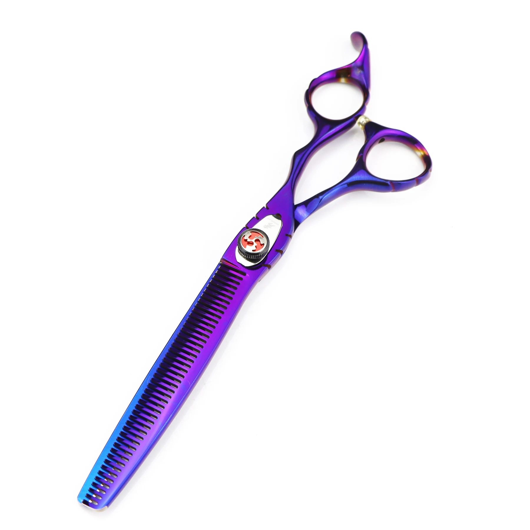 7.0 inch NEPURLson purple  flat cut new style  Elegant Wholesale New Fashion Design Beauty Barber Scissors