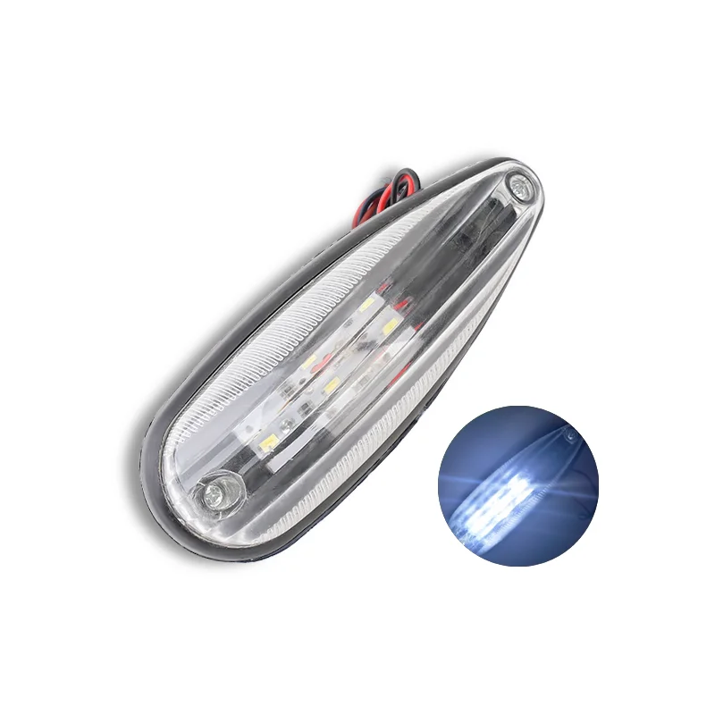 4pcs/set 12 24v amber led side flashing marker lights for truck trailer