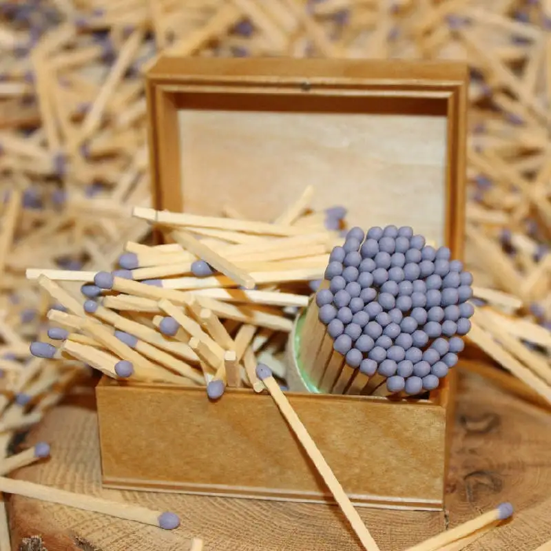 Factory wholesale price matches disposable bulk matches wholesale  customized matchbox 10cm long handle candle color head matche