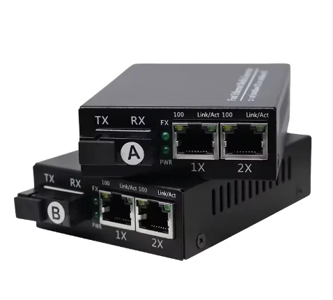 100/1000M 20km RJ45 Single Fiber Single Mode Ethernet Fiber Optic  Netlink Media Converter Gigabit SC