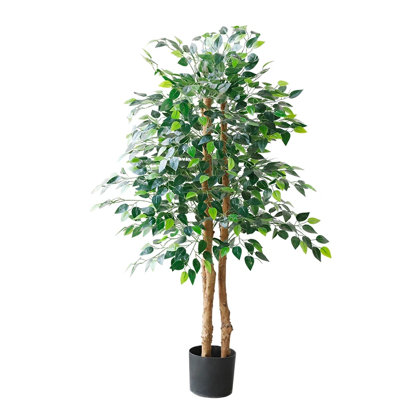 
1.5m ficus faux tree with round bonsai cerment eco friendly plastic made suit living room 