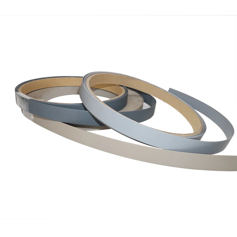 High grade waterproof edge strips wood grain pure color pvc edge banding for MDF board furniture