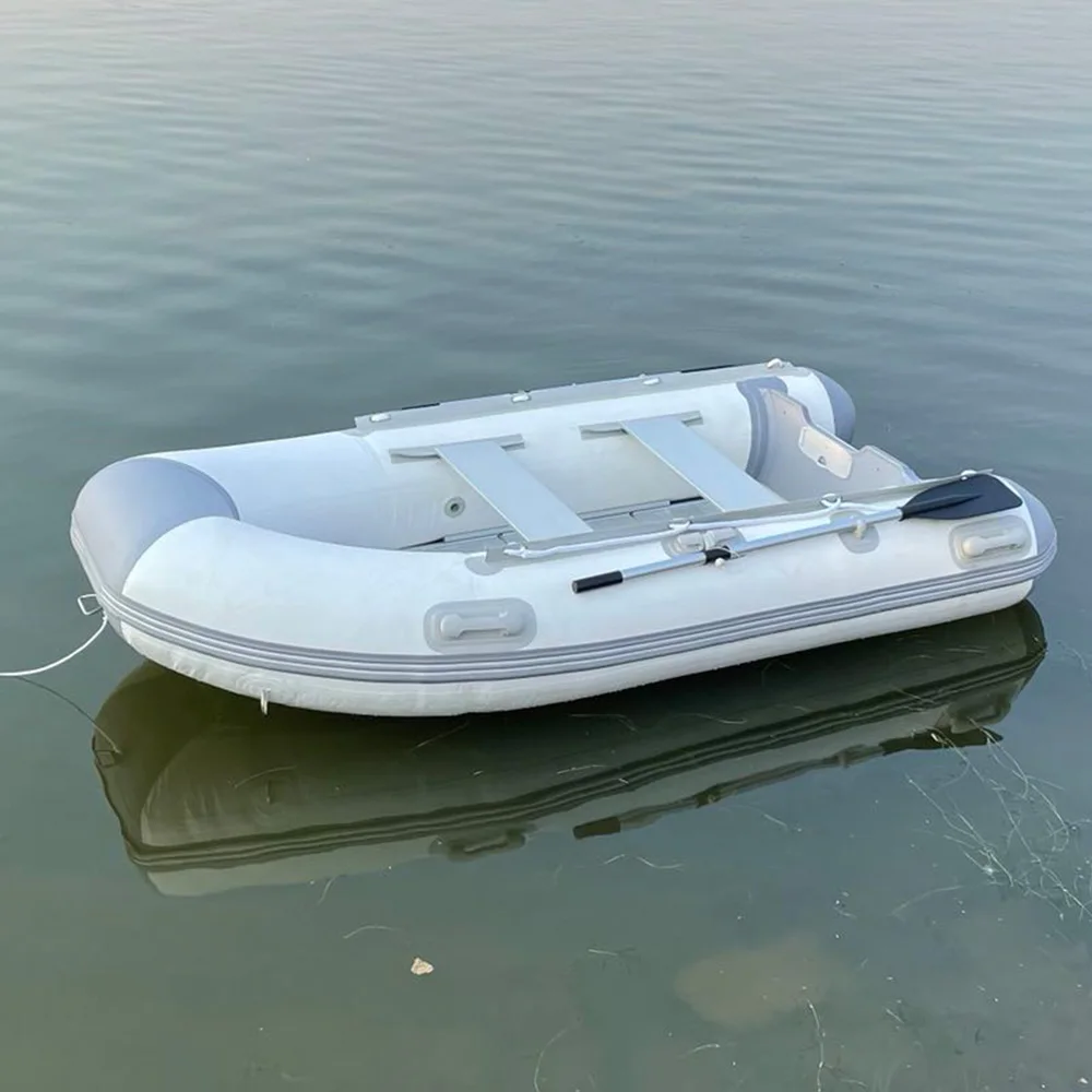 Надувной рыболовный каяк воздушный Понтонный катер Электрический струйный алюминиевый пол гребная лодка для