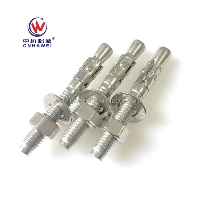 CNHAWEI SS316  stainless steel Chemical sleeve  wedge  concrete   anchor bolt