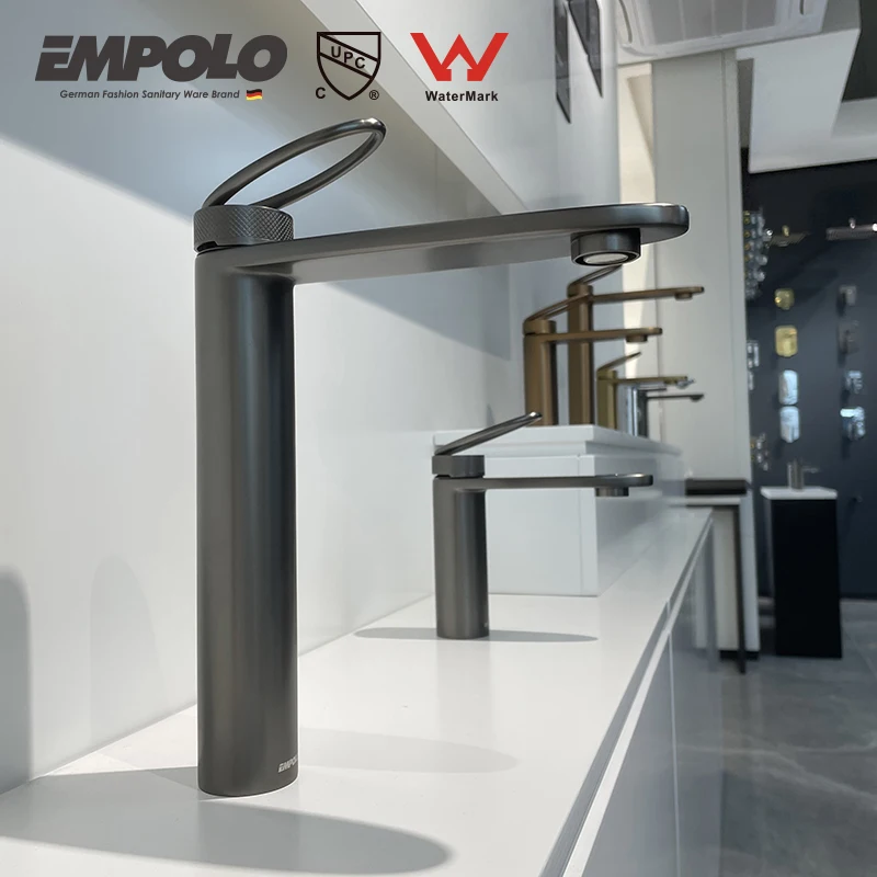 Empolo water saving gun metal copper bathroom kaiping faucet hotel wc faucets, mixers & taps Hot and cold water tap mixers