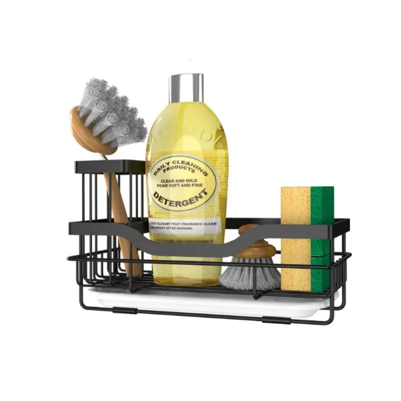 Kitchen storage rack perforation-free storage rack household rag dish cloth sponge drain rack wall hanging sink storage holder