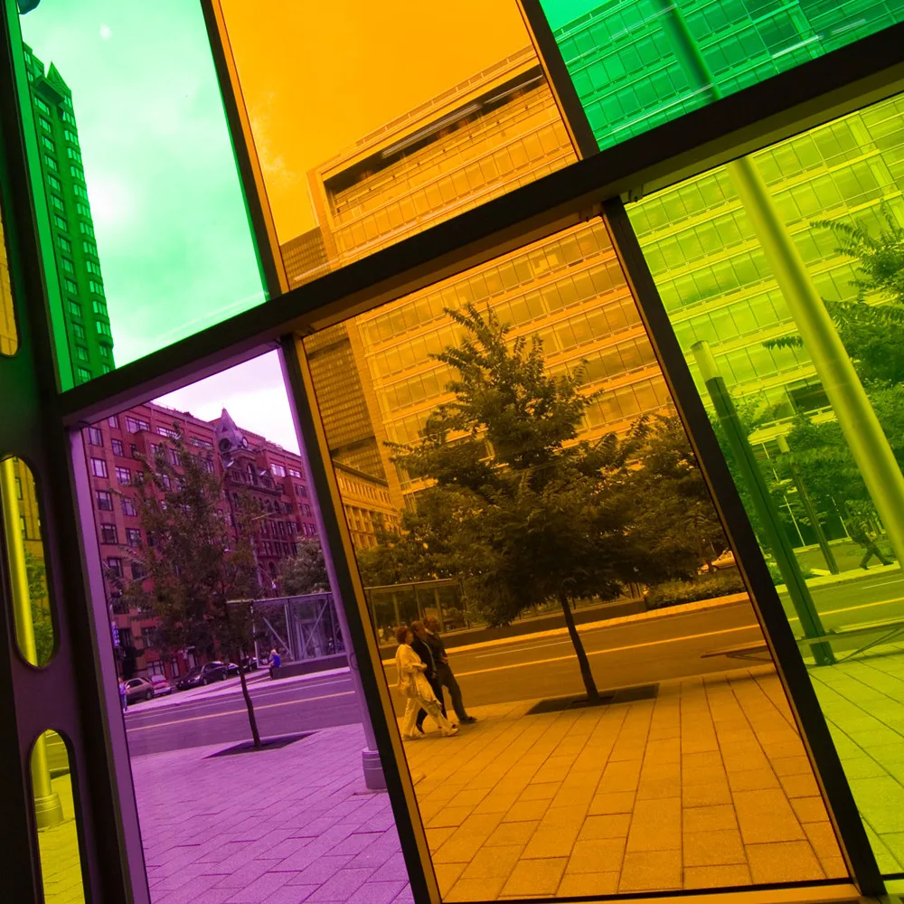 Building Materials Ocean Blue Stained Glass For Window