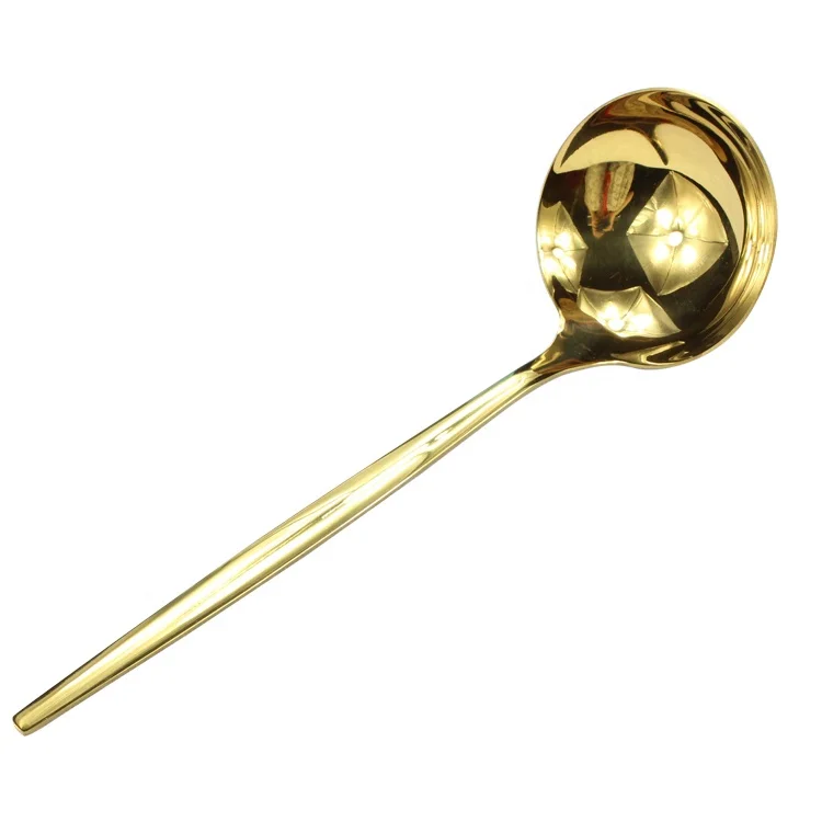 12 PCS Soup Ladle Spatula Gold Cooking Buffet Serving Kitchen Utensils Cheap Kitchen Tool Set