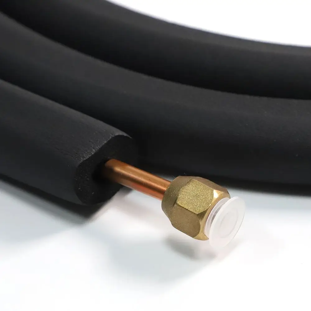 HVAC 50ft Copper Pipe  Line Set Insulated Copper Tubes Copper Pair Coils  15m  for Air Conditioner