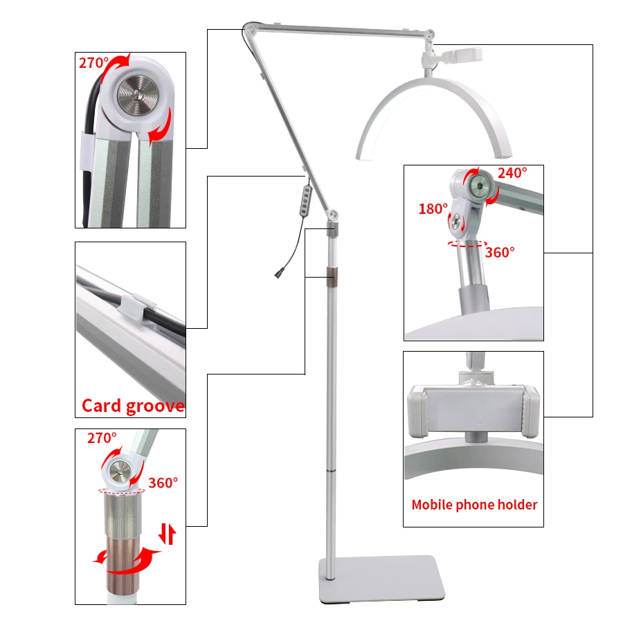 Beauty Light 36W Energy Efficient Lighting, Easy to Operate Half Moon Light Snooker Table Lamp 20-inch Aluminum Alloy LED 90 ABS