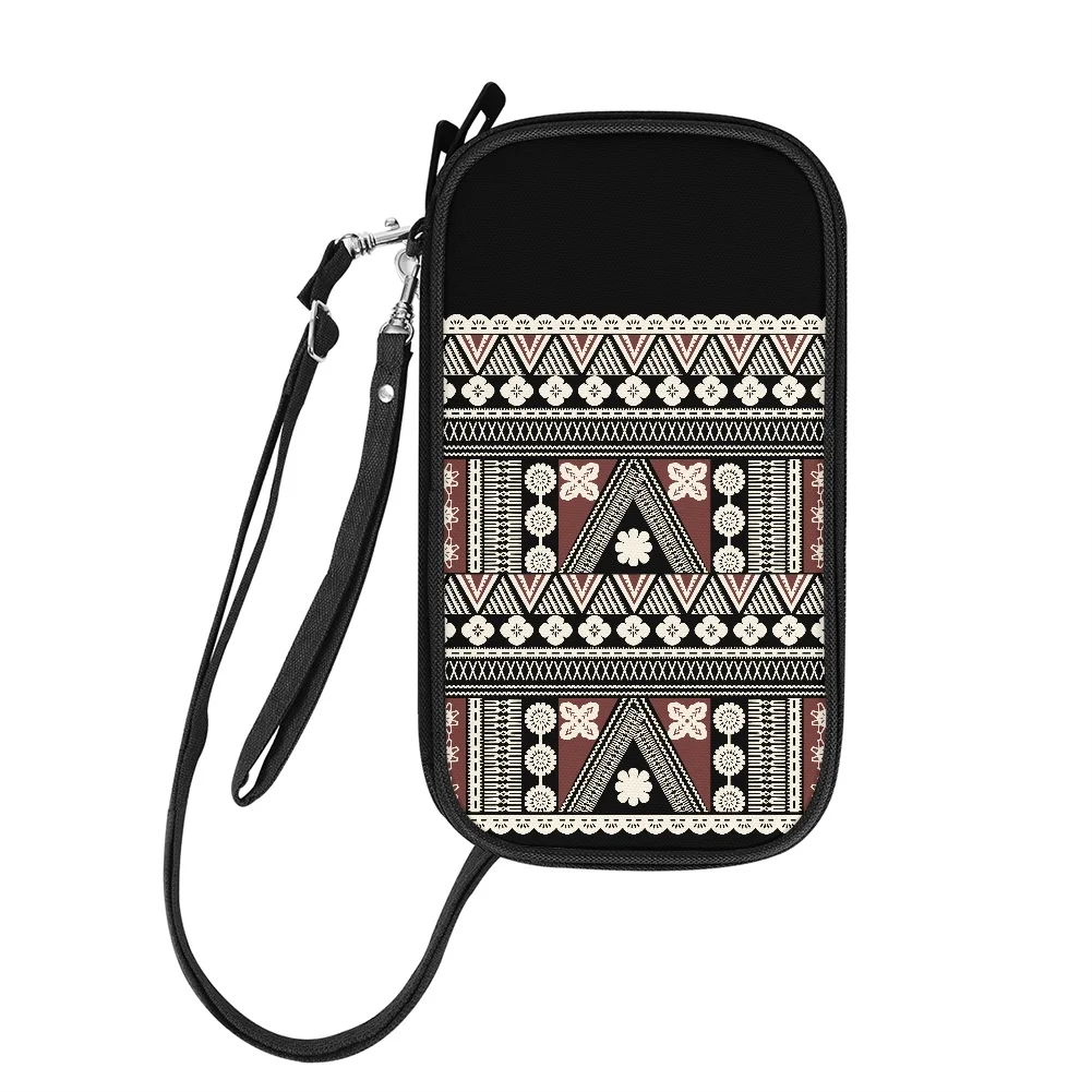 Прямые продажи с фабрики, повседневные сумки на заказ, полинезийские фицзянские Тапа, сумки для паспорта с принтом племени для путешествий, сумка для паспорта