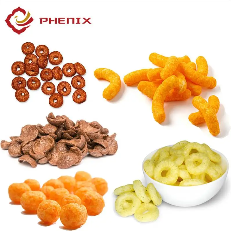 Tailormade mini corn puff snack extruder corn flake processing line chips machine