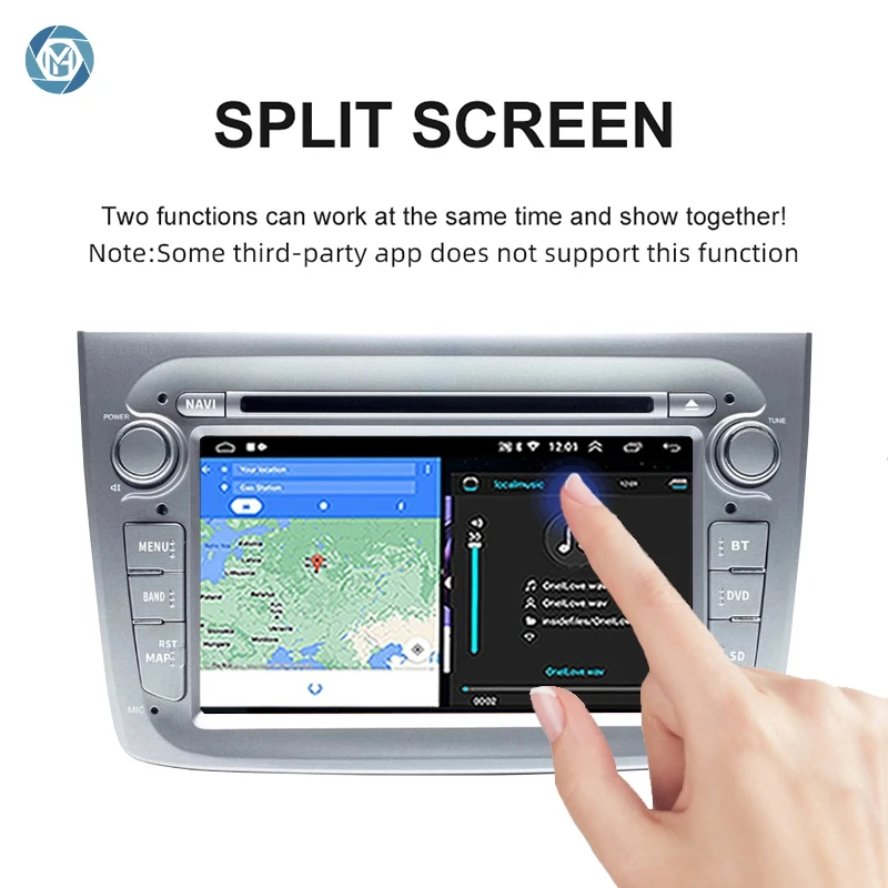 7 inch TPMS DAB DSP IPS Android  wireless CarPlay 4G car dvd player for Alfa Romeo Mito