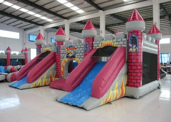 DER Commercial Pvc Bounce House Jumping Bouncy Castle Inflatable Bouncer With Banner