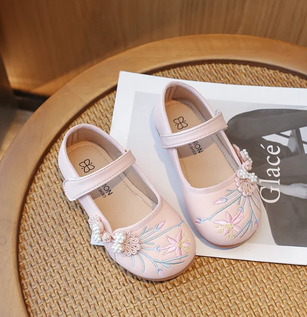 cy30397a Wholesale Beautiful Girls Party Shoes Fancy Baby Girls Performance Shoes PU Kids School Shoes