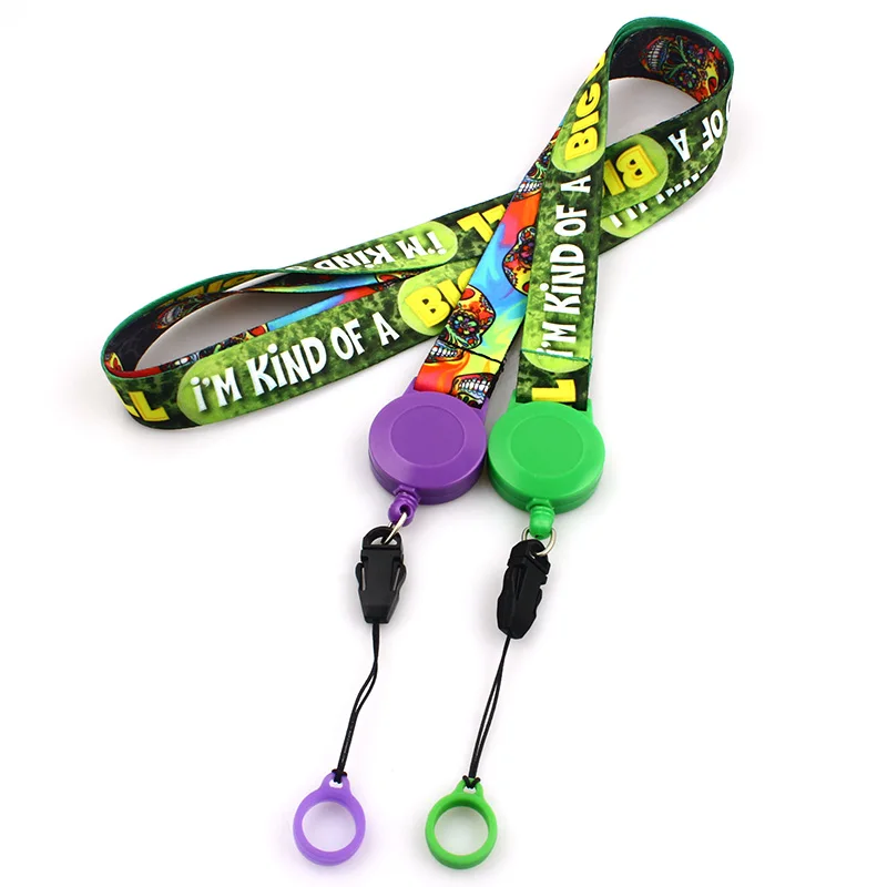 factory wholesale eco-friendly custom logo silicon ring lanyard