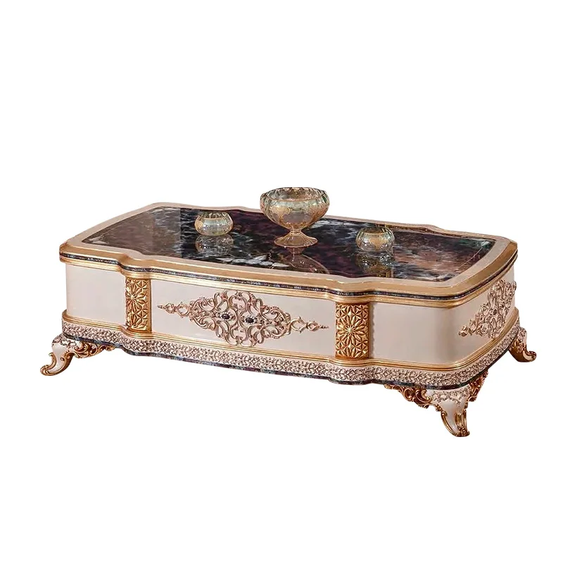 OE-FASHION custom luxury French-style golden wooden sofa design living room furniture for home